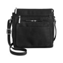 Leather Front Zip Crossbody