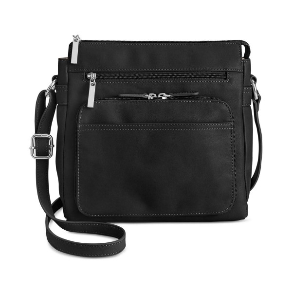 Leather Front Zip Crossbody