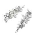 Silver-Tone Pearl Flower Bobby Pins