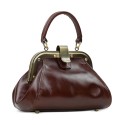 Small Leather Frame Satchel