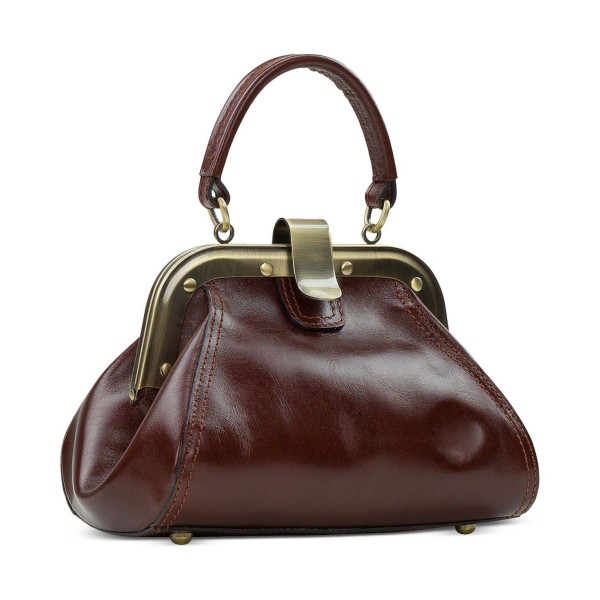 Small Leather Frame Satchel