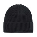 Men's Black Cuffed Knit Hat