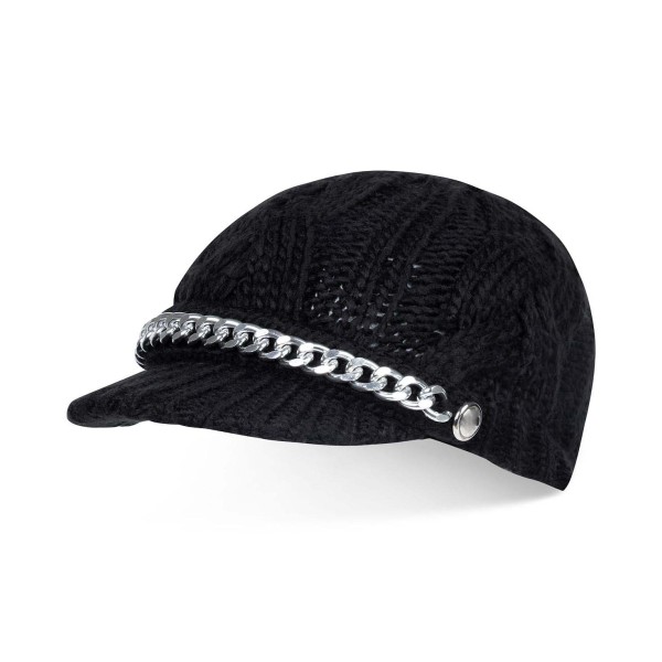 Women's Braided Cable Peak Hat