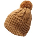 Women's Moving Cables Cuffed Pom Pom Beanie