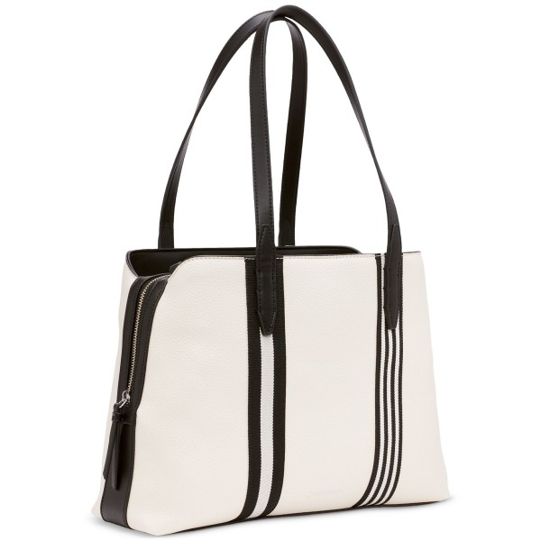 Convertible Tote with Striped Crossbody Strap and Coin Pouch